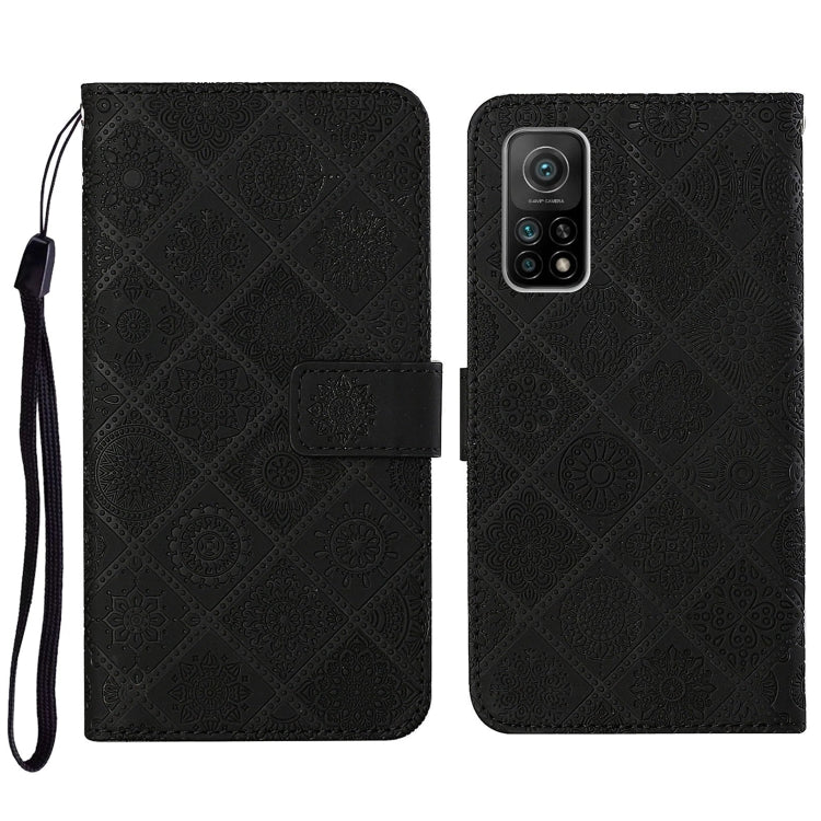 For Xiaomi Mi 10T 5G Ethnic Style Embossed Pattern Horizontal Flip Leather Case with Holder & Card Slots & Wallet & Lanyard