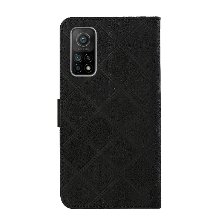 For Xiaomi Mi 10T 5G Ethnic Style Embossed Pattern Horizontal Flip Leather Case with Holder & Card Slots & Wallet & Lanyard