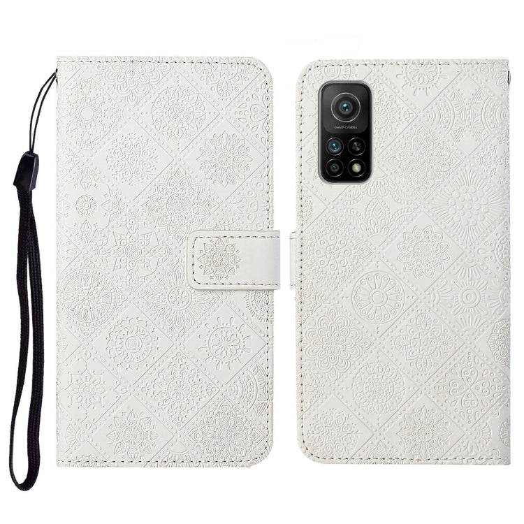 For Xiaomi Mi 10T 5G Ethnic Style Embossed Pattern Horizontal Flip Leather Case with Holder & Card Slots & Wallet & Lanyard