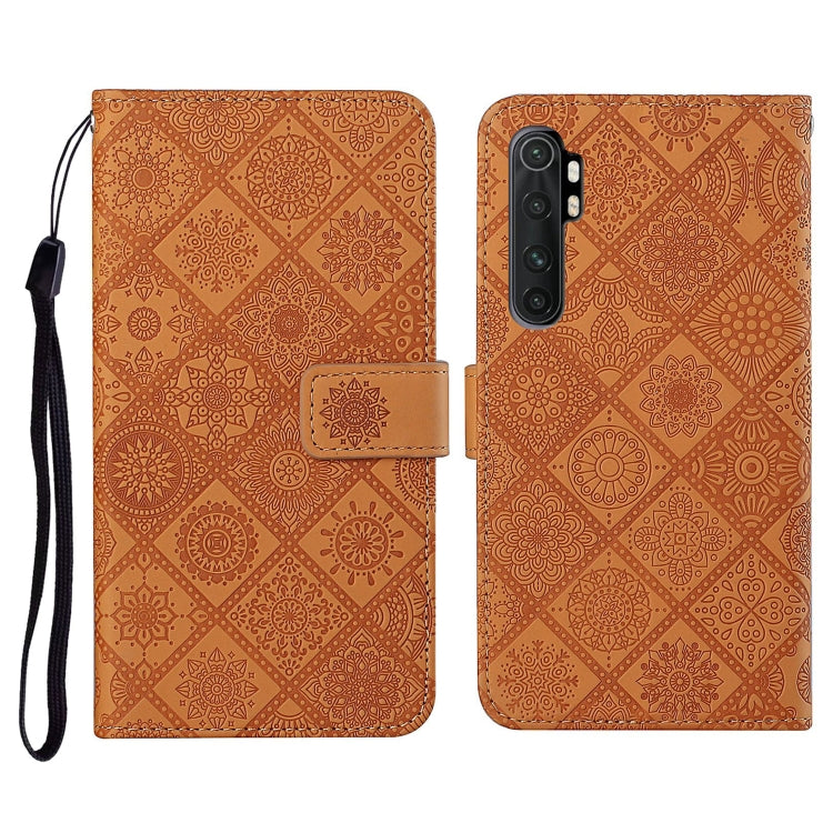 For Xiaomi Mi Note 10 Lite Ethnic Style Embossed Pattern Horizontal Flip Leather Case with Holder & Card Slots & Wallet & Lanyard