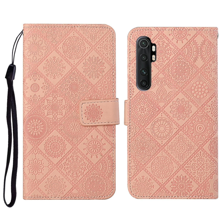 For Xiaomi Mi Note 10 Lite Ethnic Style Embossed Pattern Horizontal Flip Leather Case with Holder & Card Slots & Wallet & Lanyard