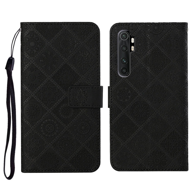 For Xiaomi Mi Note 10 Lite Ethnic Style Embossed Pattern Horizontal Flip Leather Case with Holder & Card Slots & Wallet & Lanyard