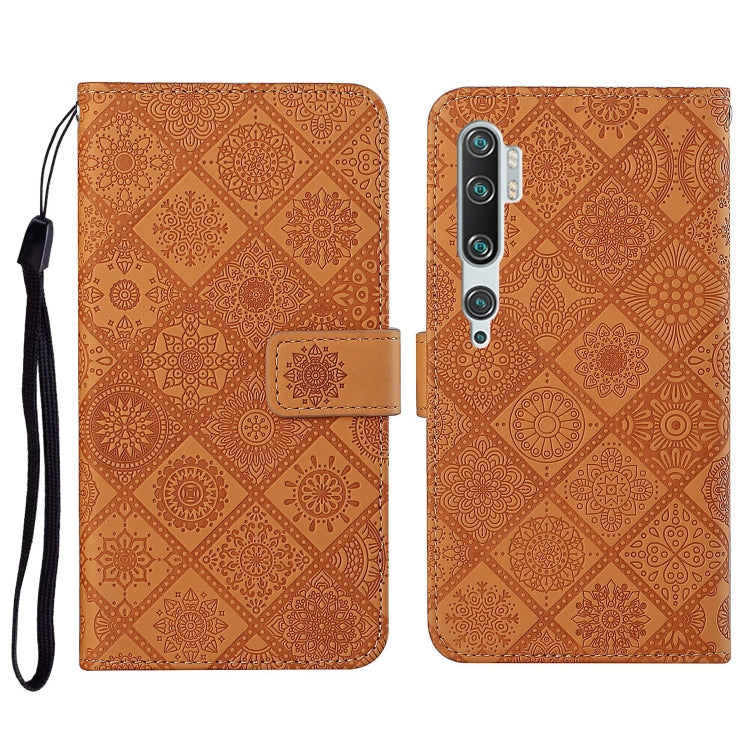 For Xiaomi Mi Note 10 / 10 Pro Ethnic Style Embossed Pattern Horizontal Flip Leather Case with Holder & Card Slots & Wallet & Lanyard