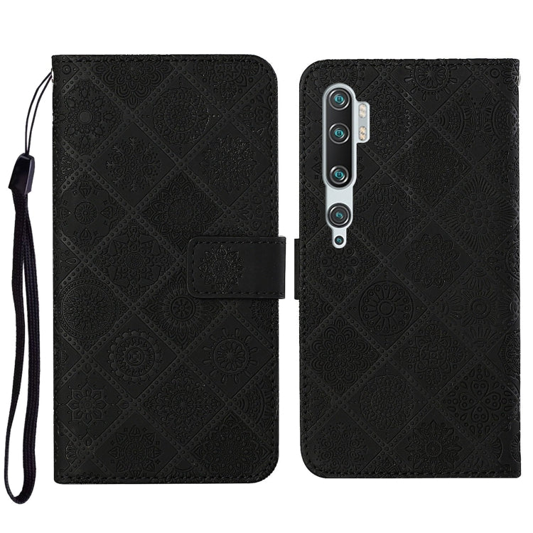 For Xiaomi Mi Note 10 / 10 Pro Ethnic Style Embossed Pattern Horizontal Flip Leather Case with Holder & Card Slots & Wallet & Lanyard