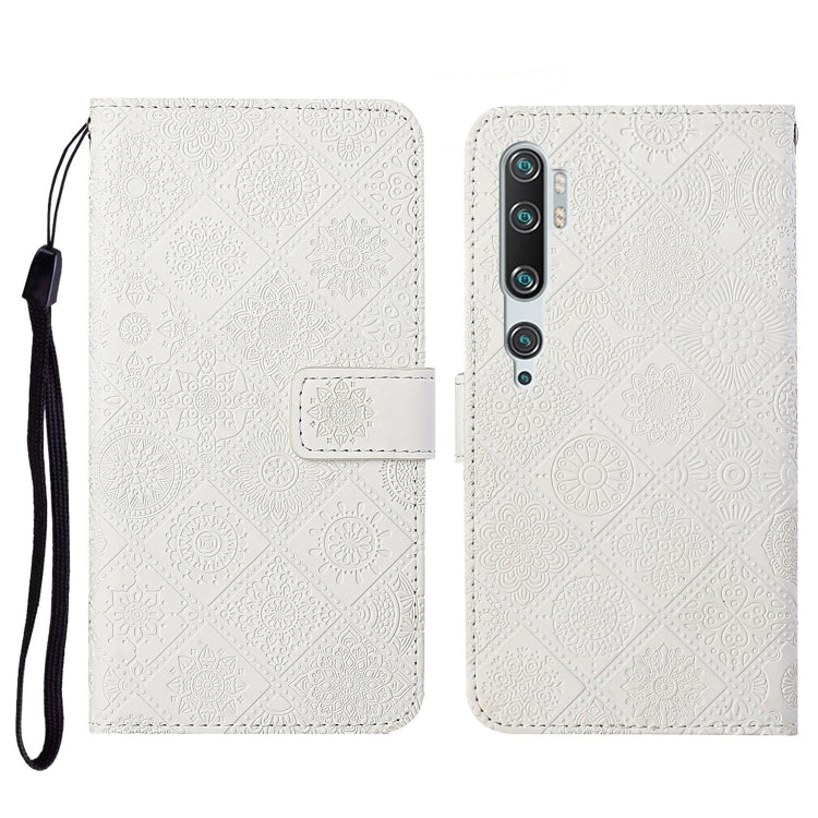 For Xiaomi Mi Note 10 / 10 Pro Ethnic Style Embossed Pattern Horizontal Flip Leather Case with Holder & Card Slots & Wallet & Lanyard