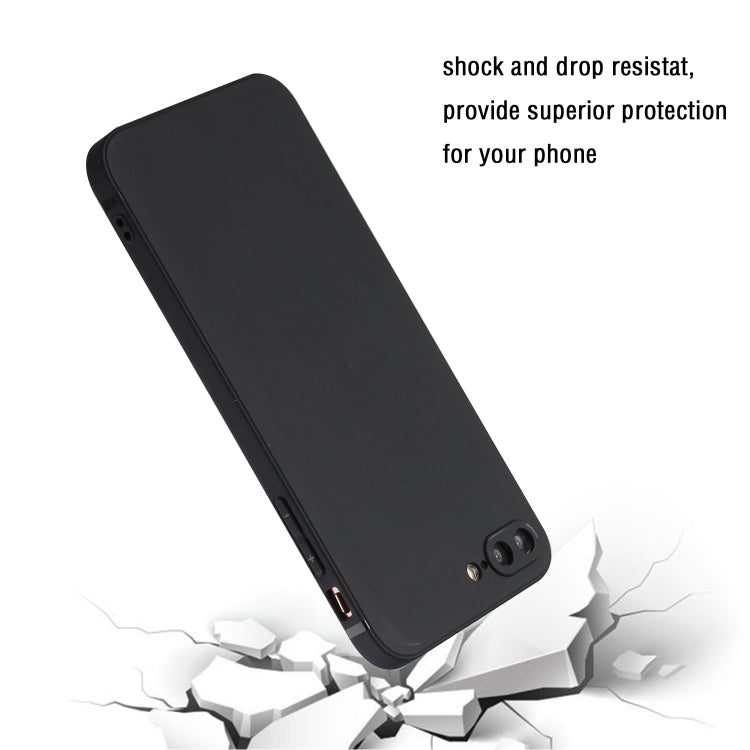 Straight Edge Solid Color TPU Shockproof Case For iPhone 7 Plus / 8 Plus