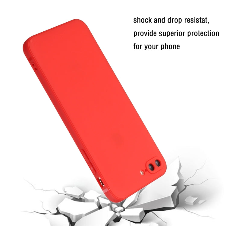 Straight Edge Solid Color TPU Shockproof Case For iPhone 7 Plus / 8 Plus