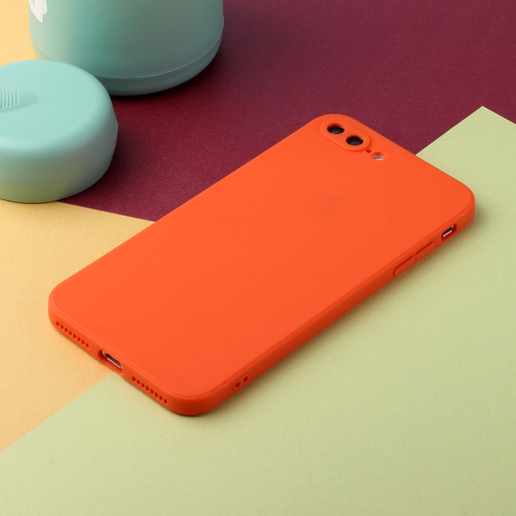 Straight Edge Solid Color TPU Shockproof Case For iPhone 7 Plus / 8 Plus