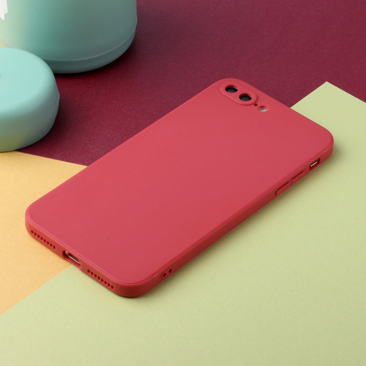 Straight Edge Solid Color TPU Shockproof Case For iPhone 7 Plus / 8 Plus