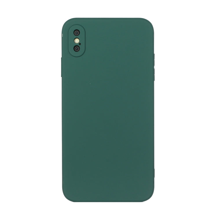 For iPhone X / XS Straight Edge Solid Color TPU Shockproof Case