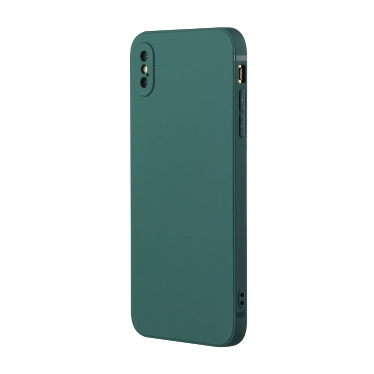 For iPhone X / XS Straight Edge Solid Color TPU Shockproof Case