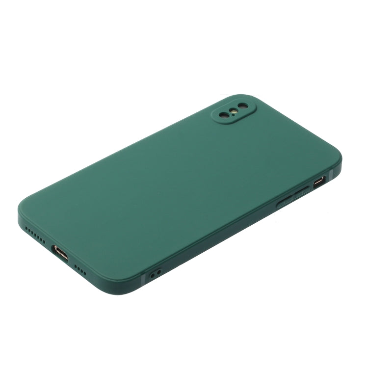For iPhone X / XS Straight Edge Solid Color TPU Shockproof Case