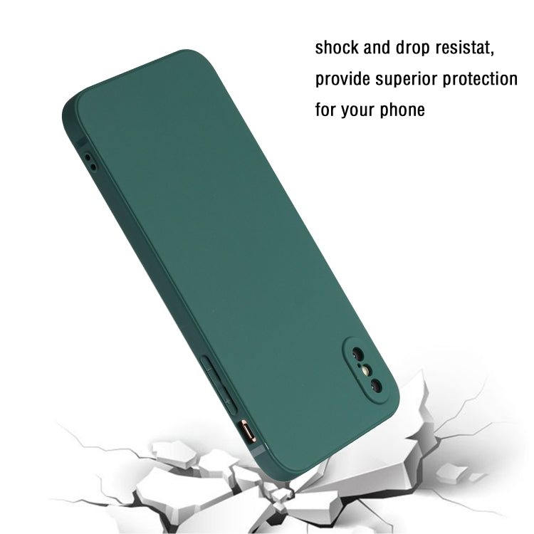 For iPhone X / XS Straight Edge Solid Color TPU Shockproof Case