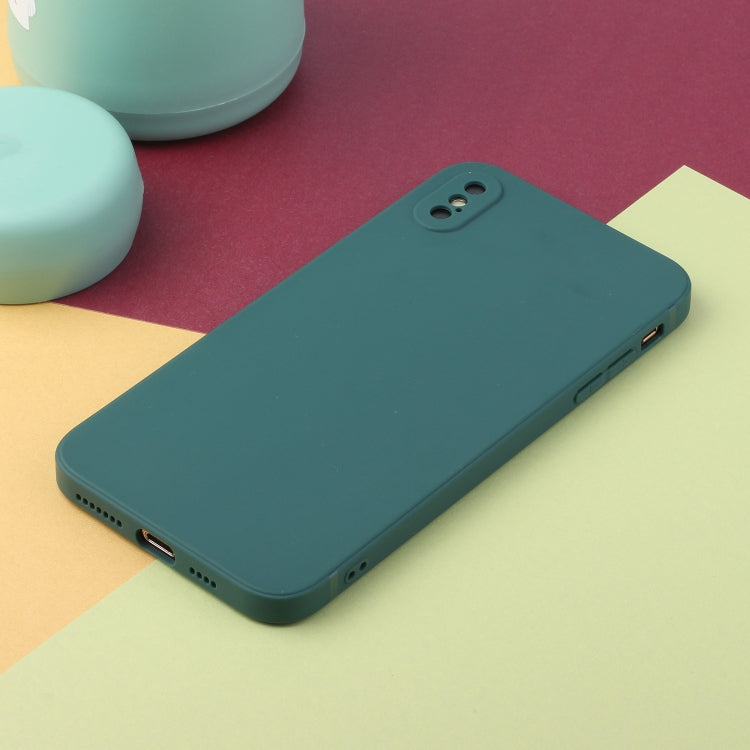 For iPhone X / XS Straight Edge Solid Color TPU Shockproof Case