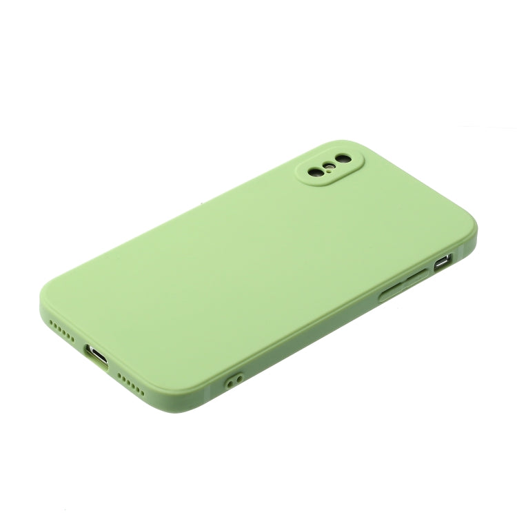 For iPhone X / XS Straight Edge Solid Color TPU Shockproof Case