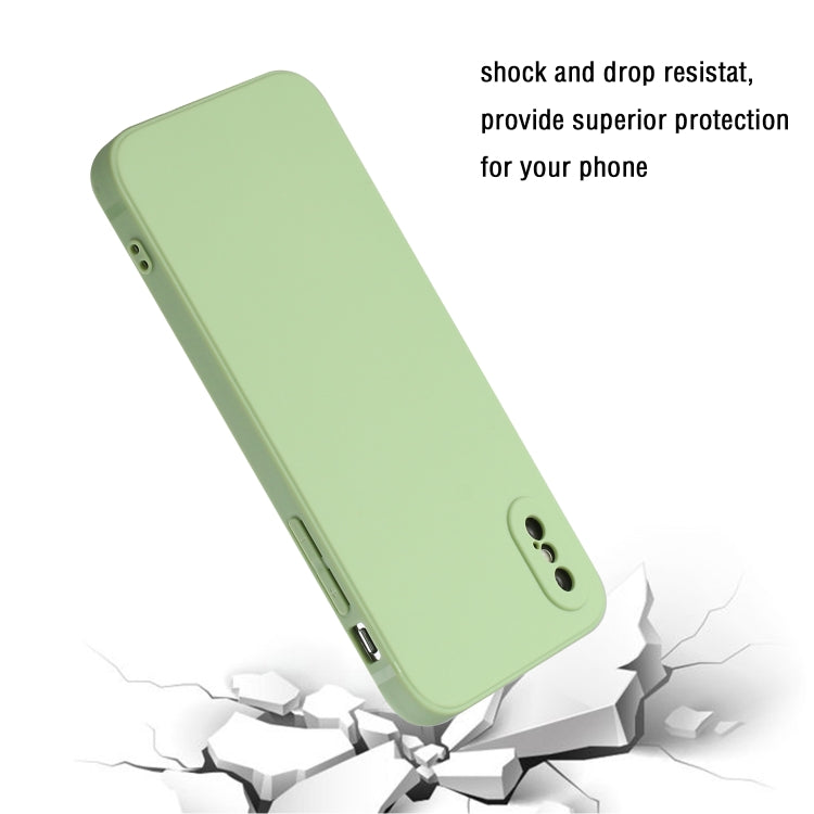 For iPhone X / XS Straight Edge Solid Color TPU Shockproof Case