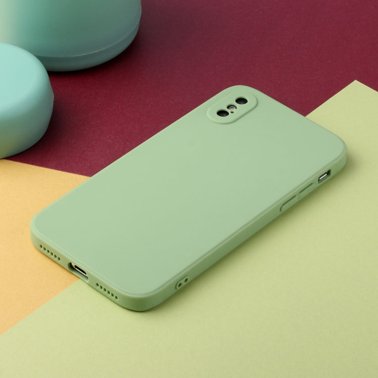 For iPhone X / XS Straight Edge Solid Color TPU Shockproof Case