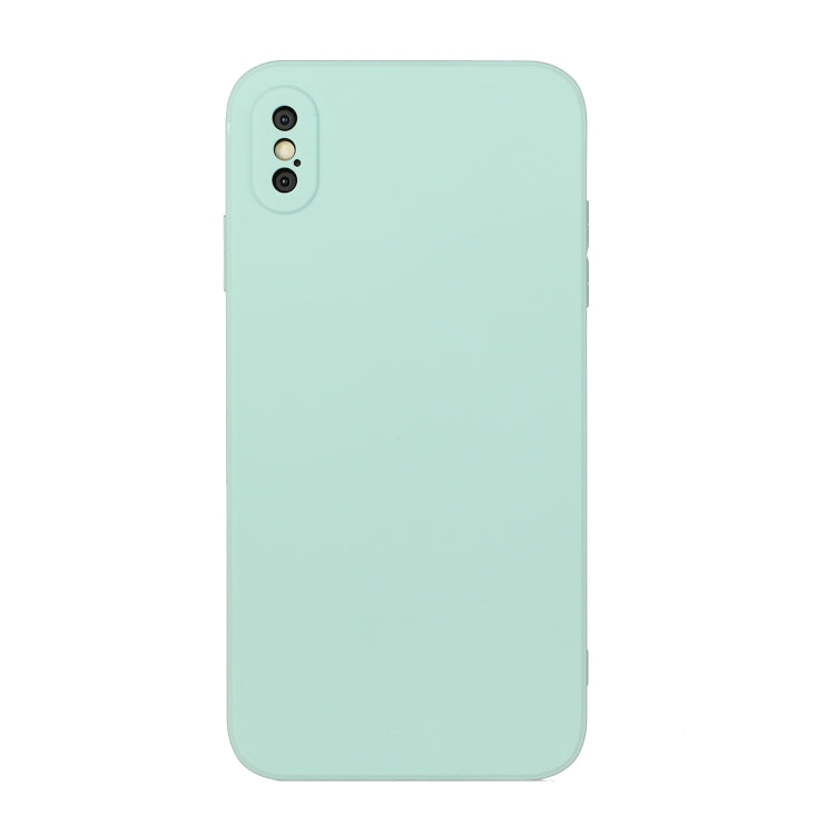 For iPhone X / XS Straight Edge Solid Color TPU Shockproof Case