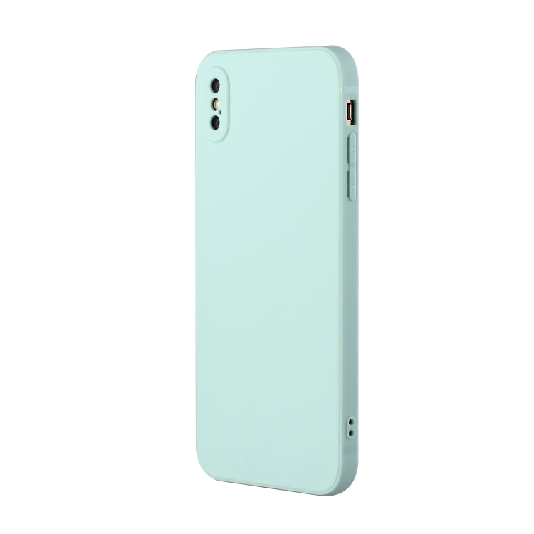 For iPhone X / XS Straight Edge Solid Color TPU Shockproof Case