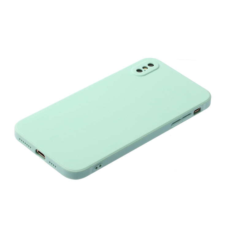 For iPhone X / XS Straight Edge Solid Color TPU Shockproof Case