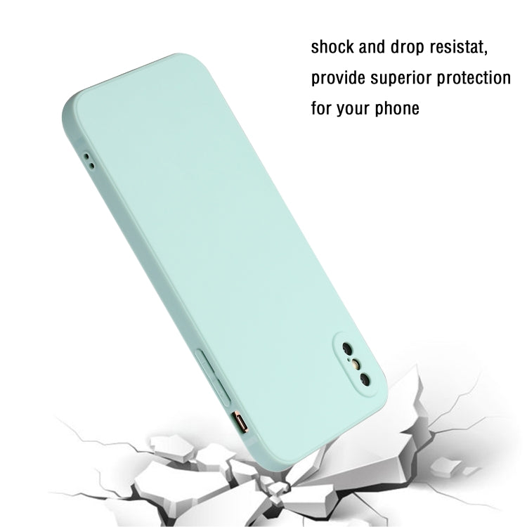 For iPhone X / XS Straight Edge Solid Color TPU Shockproof Case