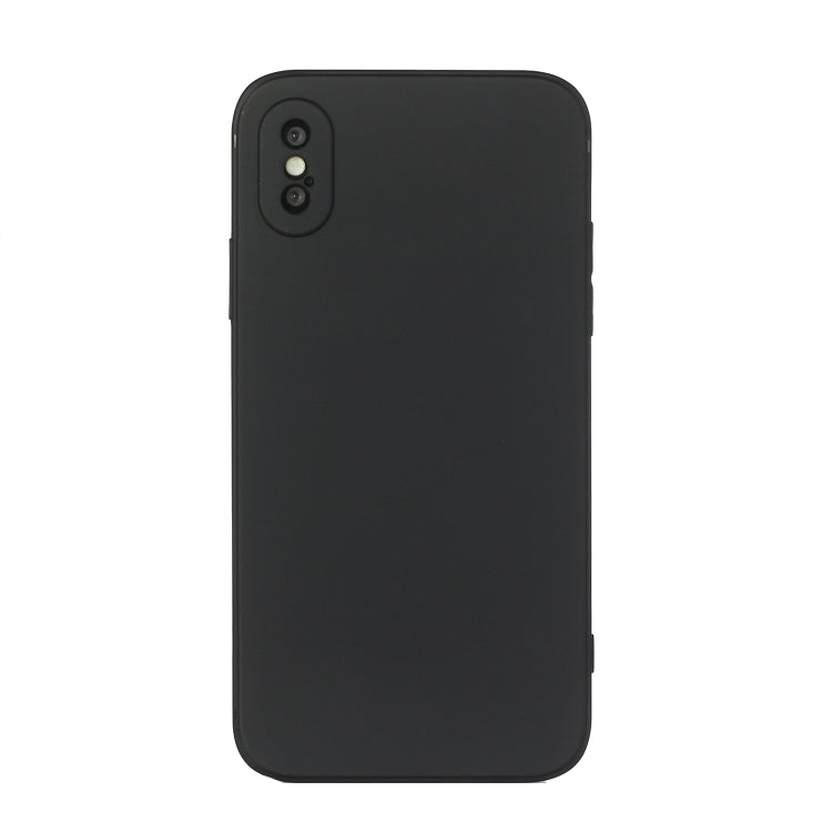 For iPhone X / XS Straight Edge Solid Color TPU Shockproof Case