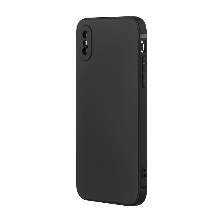 For iPhone X / XS Straight Edge Solid Color TPU Shockproof Case