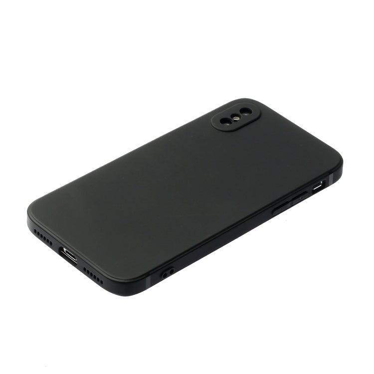 For iPhone X / XS Straight Edge Solid Color TPU Shockproof Case