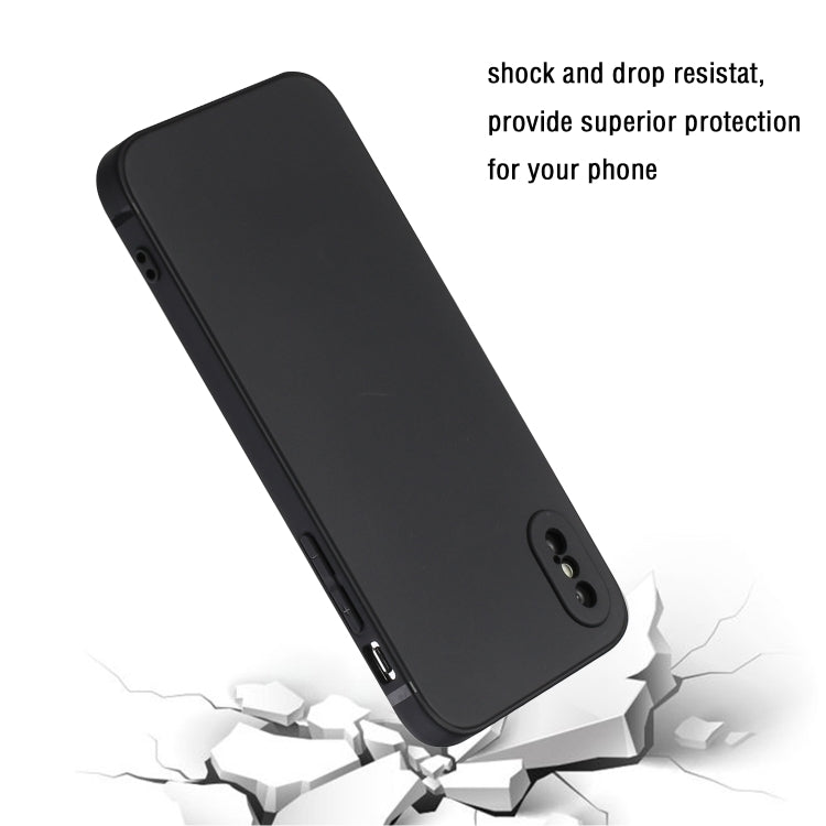 For iPhone X / XS Straight Edge Solid Color TPU Shockproof Case