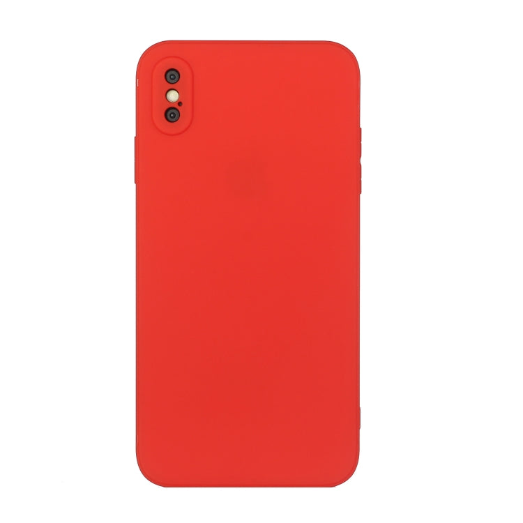 For iPhone X / XS Straight Edge Solid Color TPU Shockproof Case