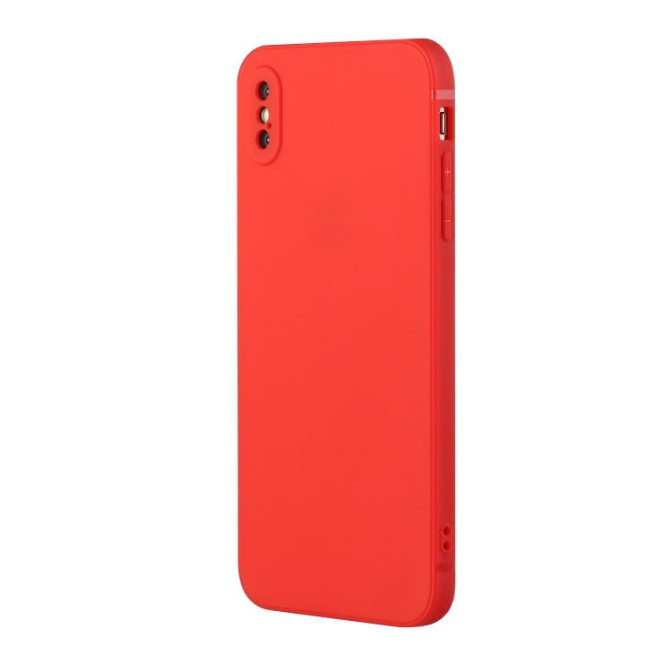 For iPhone X / XS Straight Edge Solid Color TPU Shockproof Case