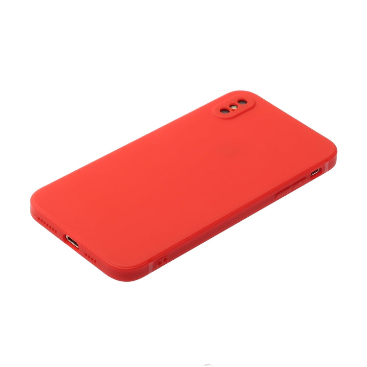 For iPhone X / XS Straight Edge Solid Color TPU Shockproof Case