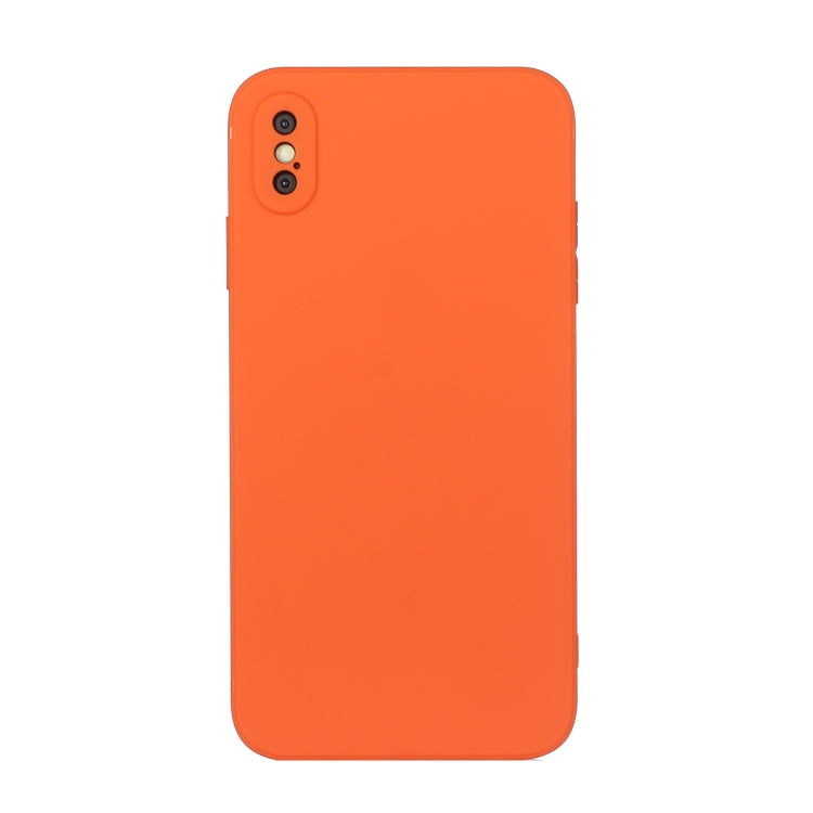 For iPhone X / XS Straight Edge Solid Color TPU Shockproof Case