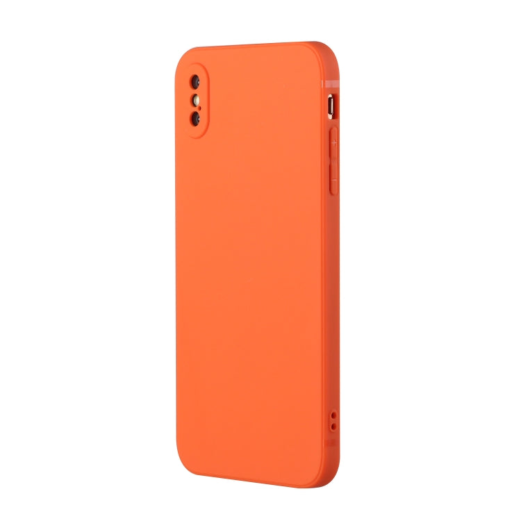 For iPhone X / XS Straight Edge Solid Color TPU Shockproof Case