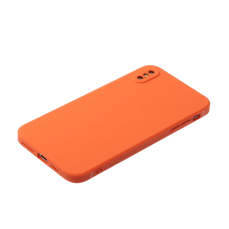 For iPhone X / XS Straight Edge Solid Color TPU Shockproof Case