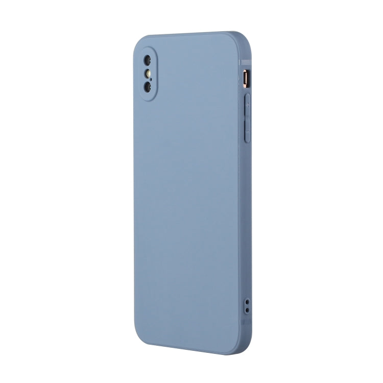 For iPhone X / XS Straight Edge Solid Color TPU Shockproof Case