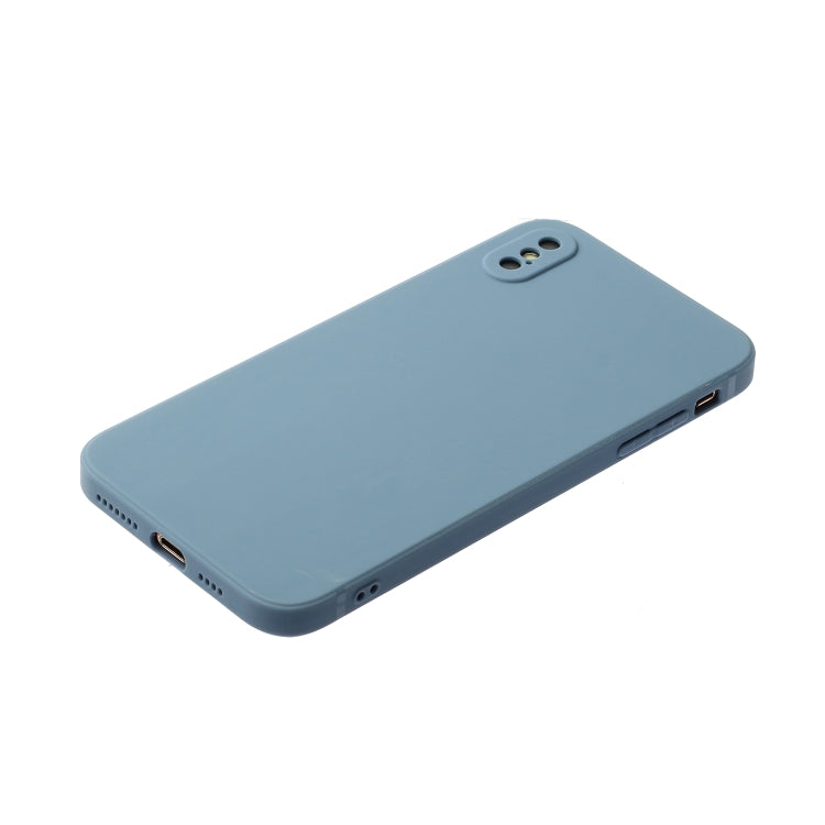 For iPhone X / XS Straight Edge Solid Color TPU Shockproof Case