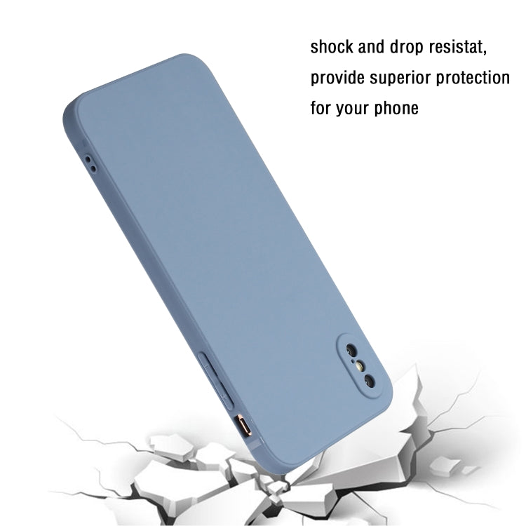 For iPhone X / XS Straight Edge Solid Color TPU Shockproof Case