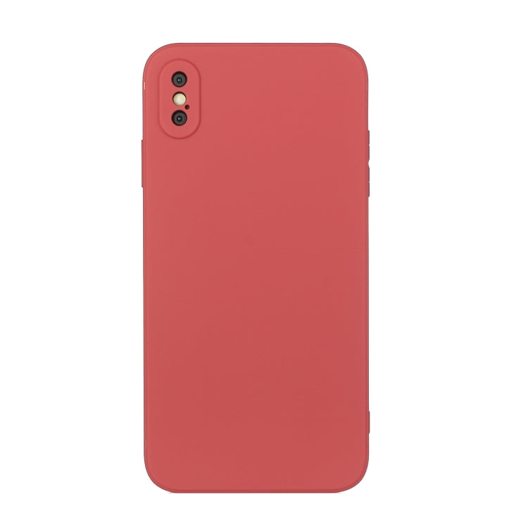 For iPhone X / XS Straight Edge Solid Color TPU Shockproof Case
