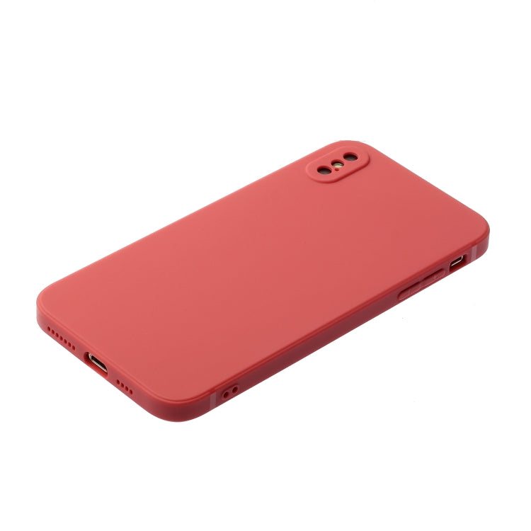 For iPhone X / XS Straight Edge Solid Color TPU Shockproof Case