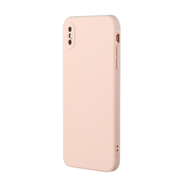 For iPhone X / XS Straight Edge Solid Color TPU Shockproof Case