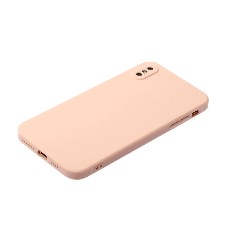 For iPhone X / XS Straight Edge Solid Color TPU Shockproof Case