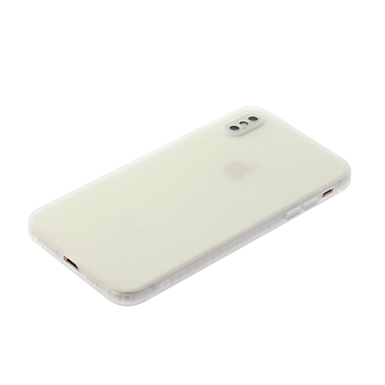 For iPhone X / XS Straight Edge Solid Color TPU Shockproof Case