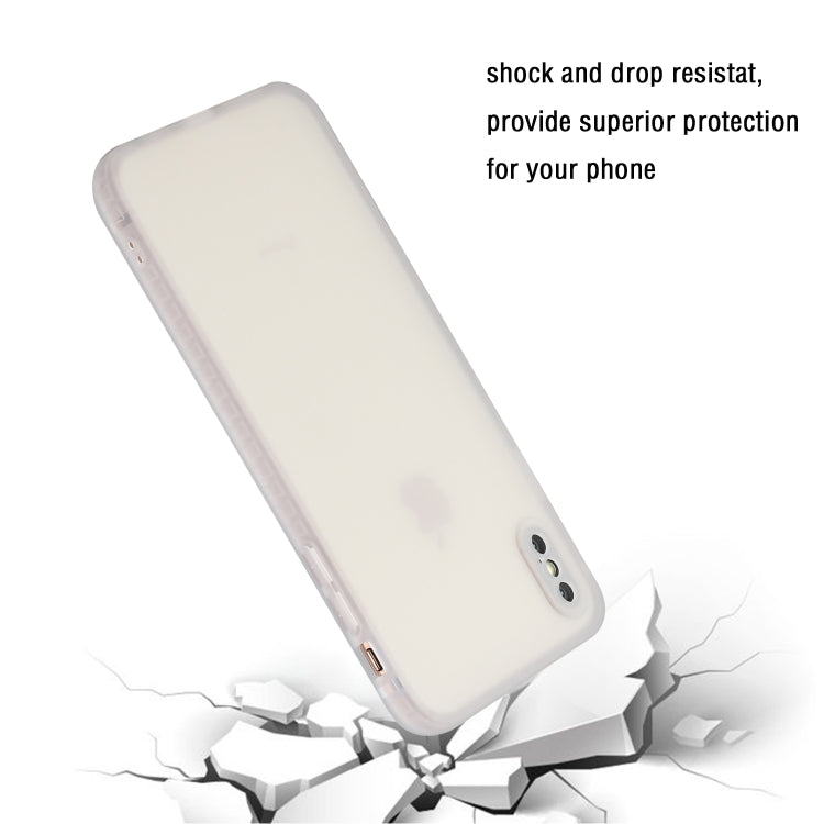 For iPhone X / XS Straight Edge Solid Color TPU Shockproof Case
