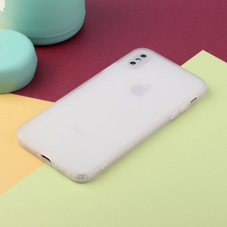 For iPhone X / XS Straight Edge Solid Color TPU Shockproof Case