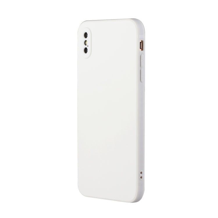 For iPhone X / XS Straight Edge Solid Color TPU Shockproof Case