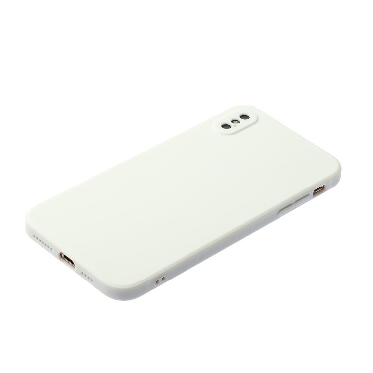 For iPhone X / XS Straight Edge Solid Color TPU Shockproof Case