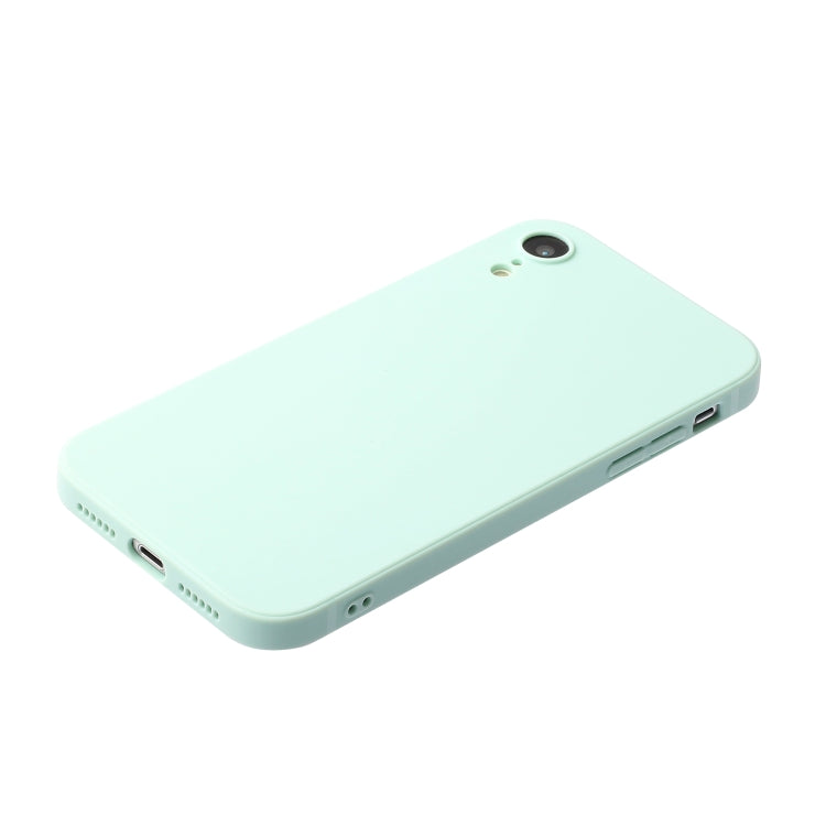 For iPhone XR Straight Edge Solid Color TPU Shockproof Case