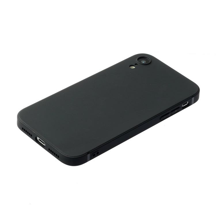 For iPhone XR Straight Edge Solid Color TPU Shockproof Case