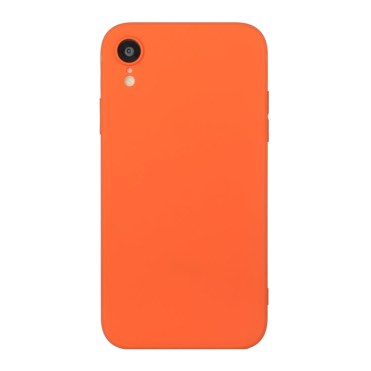 For iPhone XR Straight Edge Solid Color TPU Shockproof Case